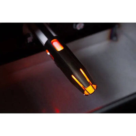 Lit ceramic igniter of Yoder Smokers YS640S pellet grill