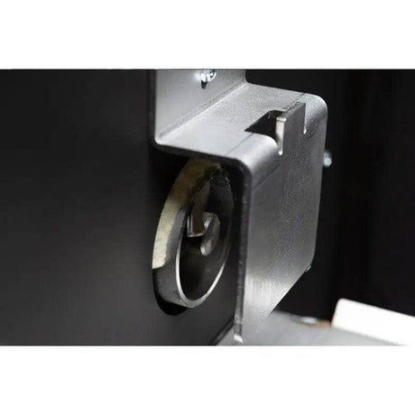 Pellet feed auger of the Yoder Smokers YS640s built-in pellet grill