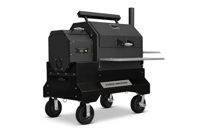 Yoder 640 Comp Yoder Smokers Wood-Fired Pellet Grill YS640S Comp (Black) + Stainless ...
