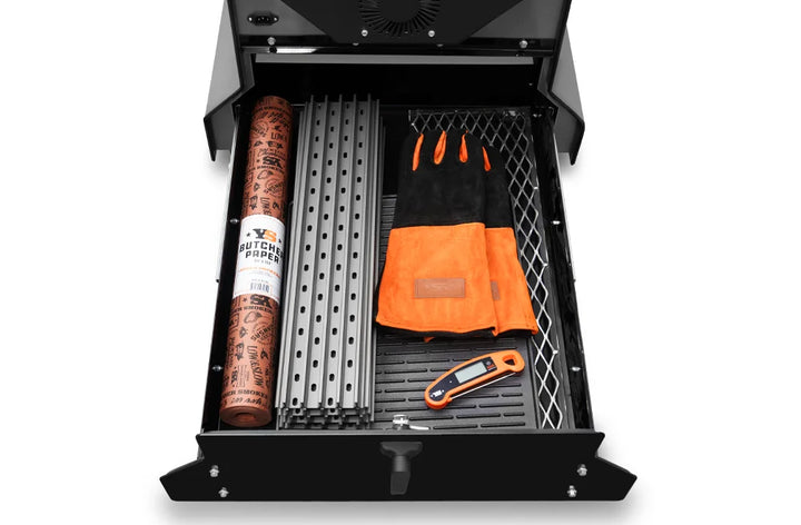 Yoder 640 Comp Yoder Smokers Wood-Fired Pellet Grill YS640S Comp (Black) + Stainless ...