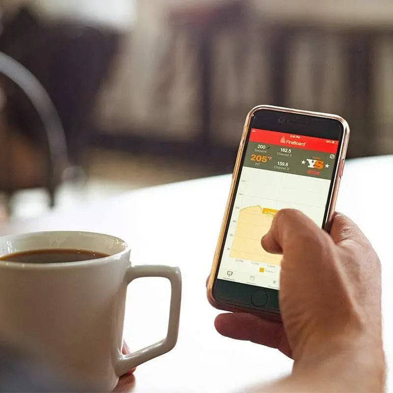 Smartphone showing Yoder Smokers YS640s WiFi app control