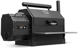 Angled side view of Yoder YS640s built-in pellet grill