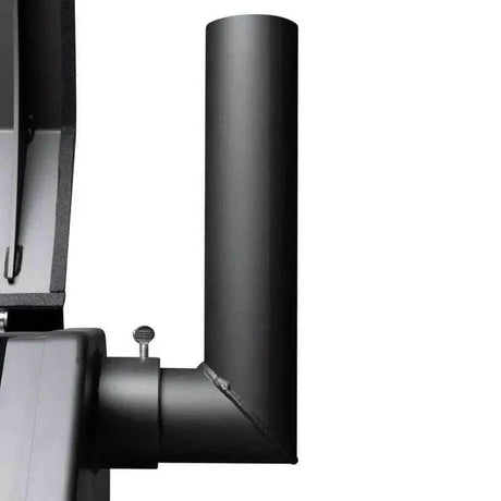Close-up of exhaust stack on Yoder YS640s pellet grill