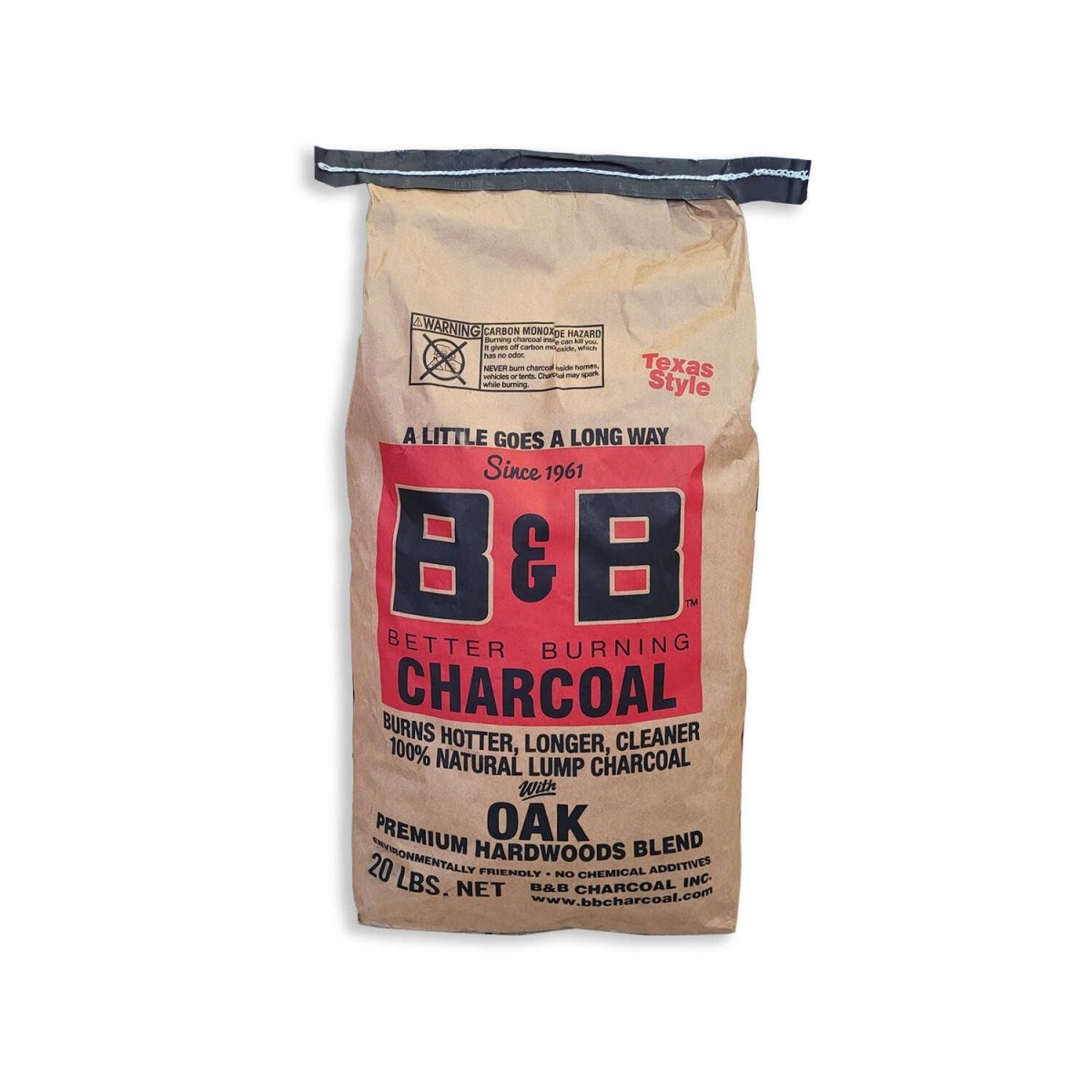 BB Charcoal Oak Lump Charcoal 20 lbs. - Texas Star Grill Shop B00042