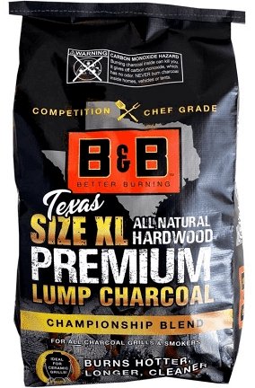 BB Charcoal Texas XL Premium All Natural Championship Blend Lump Charcoal 24 lb. - Texas Star Grill Shop B00189
