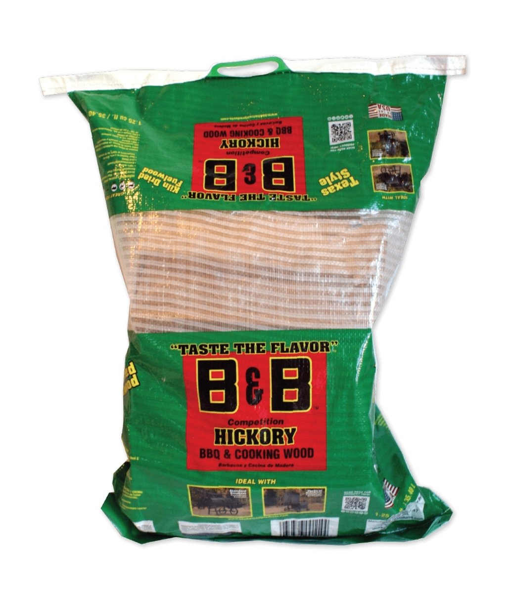 BB Hickory Premium Cooking Logs 1.25 Cubic Foot - Texas Star Grill Shop C00114