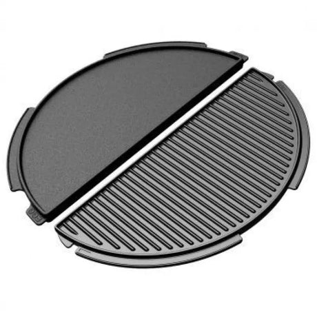 BGE Half Moon Cast Iron Dual Sided Plancha Griddle (2XL, XL, L Eggspander) - Texas Star Grill Shop 122988