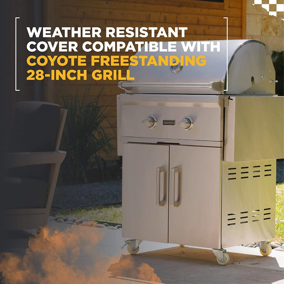 Coyote Grill Cover, Compatible with Coyote 28” Grills on Carts - CCVR2