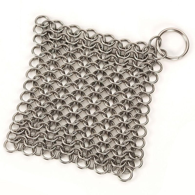 Stainless Steel Cast Iron Cleaner Chainmail Scrubber Skillet Grill