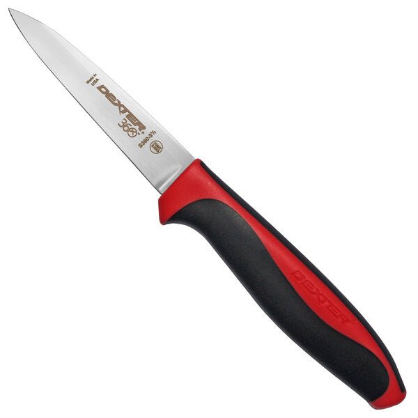 Dexter 360 3.5in Paring Knife S360-3 1/2 RED - Texas Star Grill Shop 77598