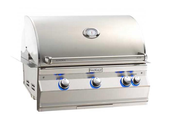 Fire Magic Aurora 30" Built-in Gas Grill w/ Analog Thermometer Liquid Propane - Texas Star Grill Shop A660I-7EAP