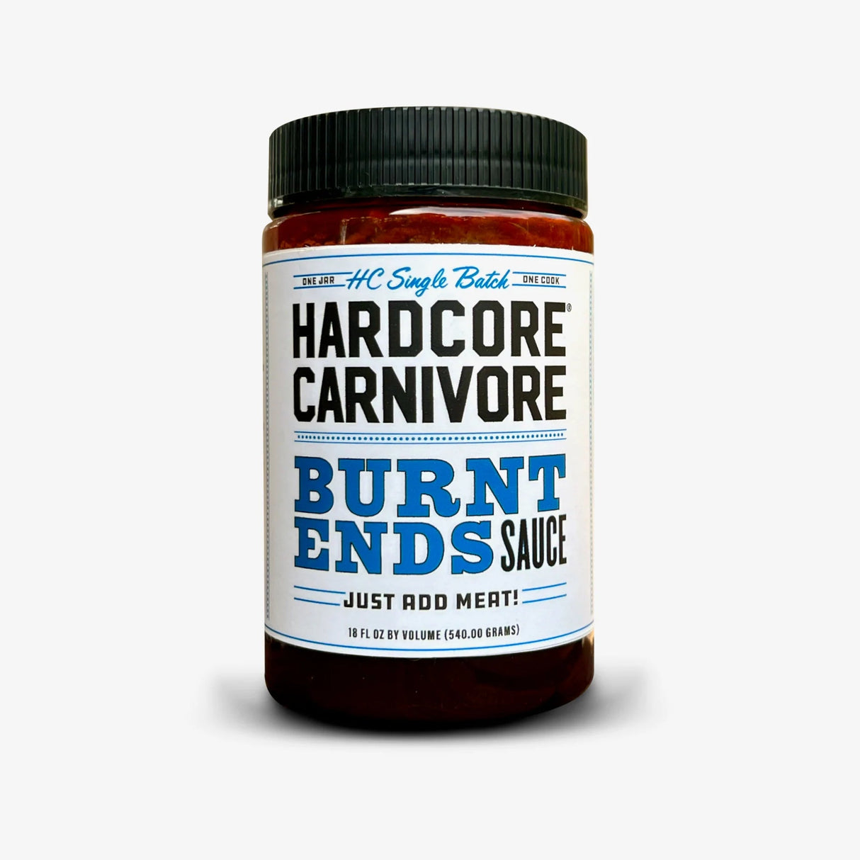 Hardcore Carnivore Burnt Ends Sauce 18 oz - Texas Star Grill Shop HCC150P12
