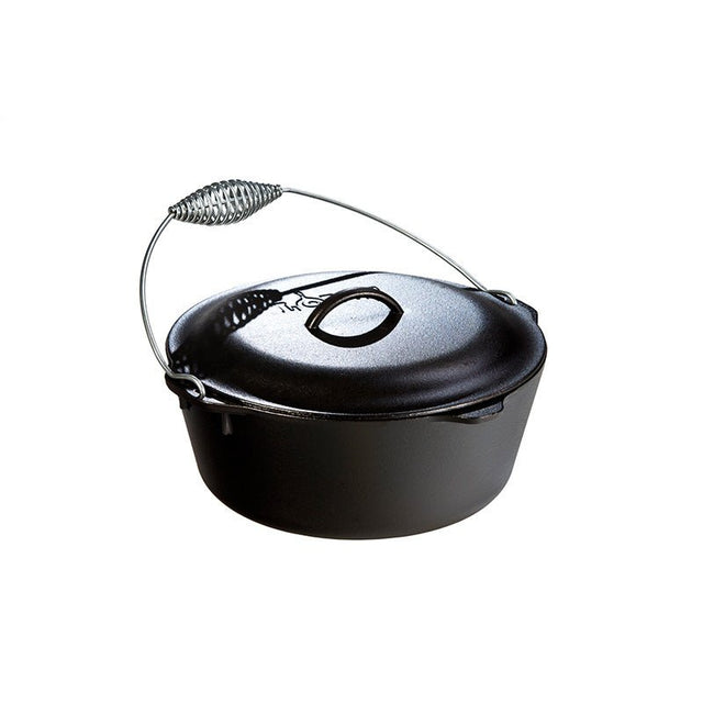 Lodge 7 Qt. Cast Iron Dutch Oven with Lid and Spiral Bail Handle L10DO3 -  The Home Depot