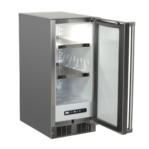 Marvel 15in Outdoor Refrigerator with Lock, Reversible Hinge - Texas Star Grill Shop MORE215-SS31A