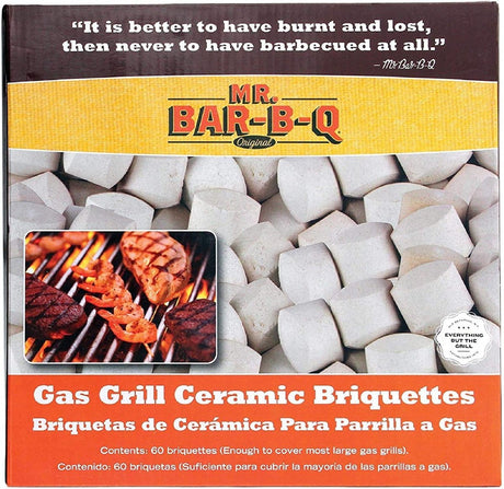 Mr. Bar-B-Q Gas Grill Self Cleaning Briquettes, 60 Count - Texas Star Grill Shop 06000Y