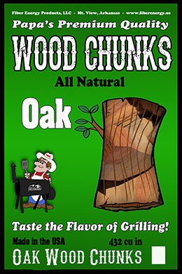 Papas Brand 100% Oak Wood Chunks - Texas Star Grill Shop PBOC1806