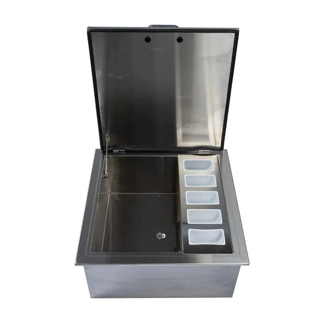 PCM 260 Series 25-Inch Drop-In Ice Bin Cooler with Condiment Tray BBQ-260-DI - Texas Star Grill Shop BBQ-260-DI