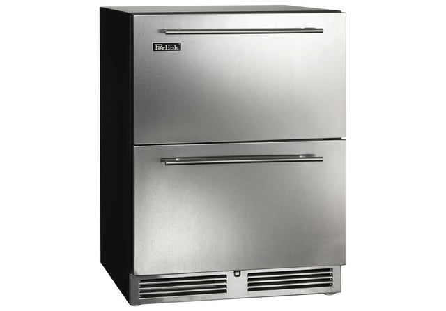 Perlick 2 Drawer 24in Refrigerator HA24RB-4-6 - Texas Star Grill Shop HA24RB-4-6