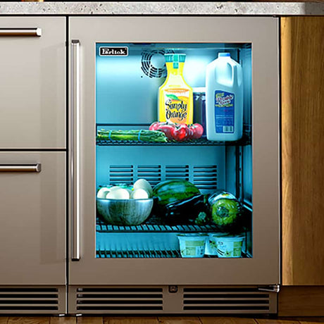 Perlick 24" SS Glass Door Refrigerator HP24RO-4-3 (L/R Hinge) - Texas Star Grill Shop HP24RO-4-3L