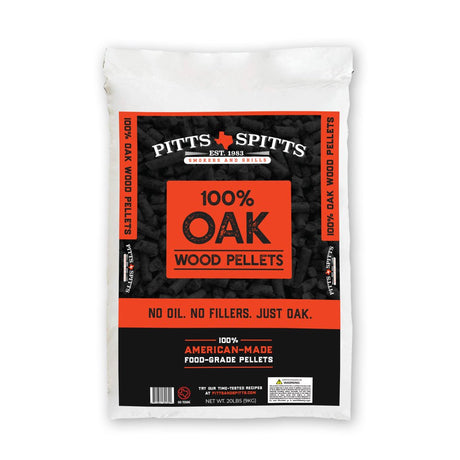 Pitts & Spitts 100% Oak Wood Pellets, 20 lb