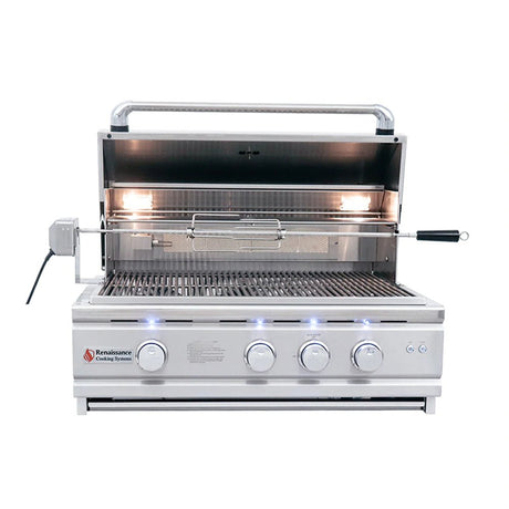 RCS 30" Cutlass Pro Built In Grill W/ Window - RON30AW - Texas Star Grill Shop RON30AW