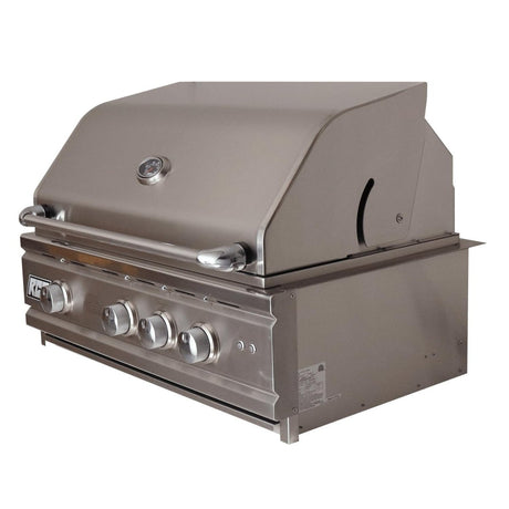 RCS 30" Cutlass Pro Grill W/ Rear Burner & Blue LEDs - Texas Star Grill Shop RON30A-NG