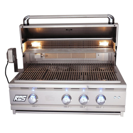 RCS 30" Cutlass Pro Grill W/ Rear Burner & Blue LEDs - Texas Star Grill Shop RON30A-NG