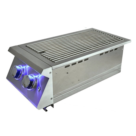 RCS Premier Double Side Burner W/ LED Lights RJCSSBL - Texas Star Grill Shop RJCSSBL