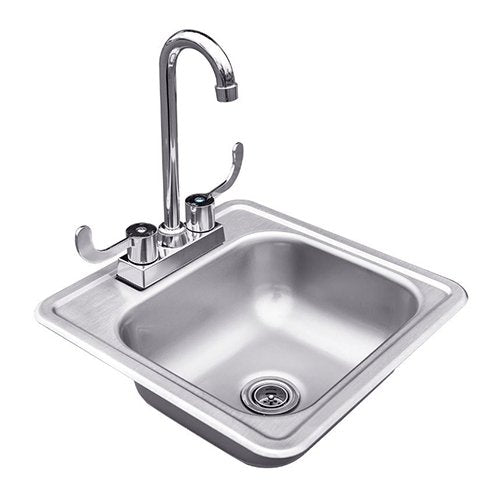 RCS Stainless Sink & Faucet 15"x15" (Was 107500) RSNK1 - Texas Star Grill Shop RSNK1