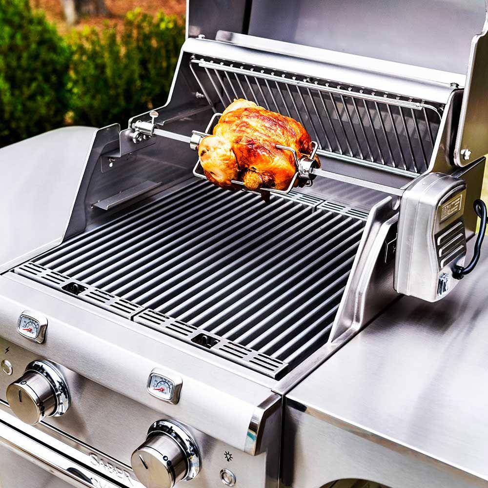 Saber 330 Stainless Steel Rotisserie Rod for 2-Burner Grill - Texas Star Grill Shop A33AA0212