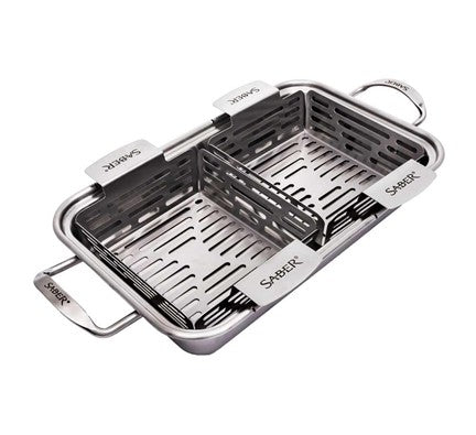 Saber Stainless Veggie Basket A00AA7518 - Texas Star Grill Shop A00AA7518