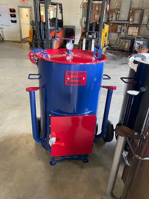 Short Rib Drum Smokers Blue and Red – Texas Star Grill Shop