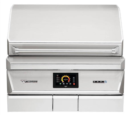 Twin Eagles 36-inch built-in wood pellet grill and smoker with Wi-Fi control, stainless steel construction, and touchscreen display.