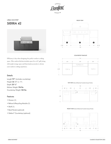 Urban Bonfire Sierra 42 with Dekton Countertop - Texas Star Grill Shop SIERRA 42