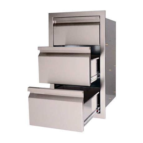 Valiant Double Drawer & Paper Towel Holder - Fully Enclosed - Texas Star Grill Shop VTHC1